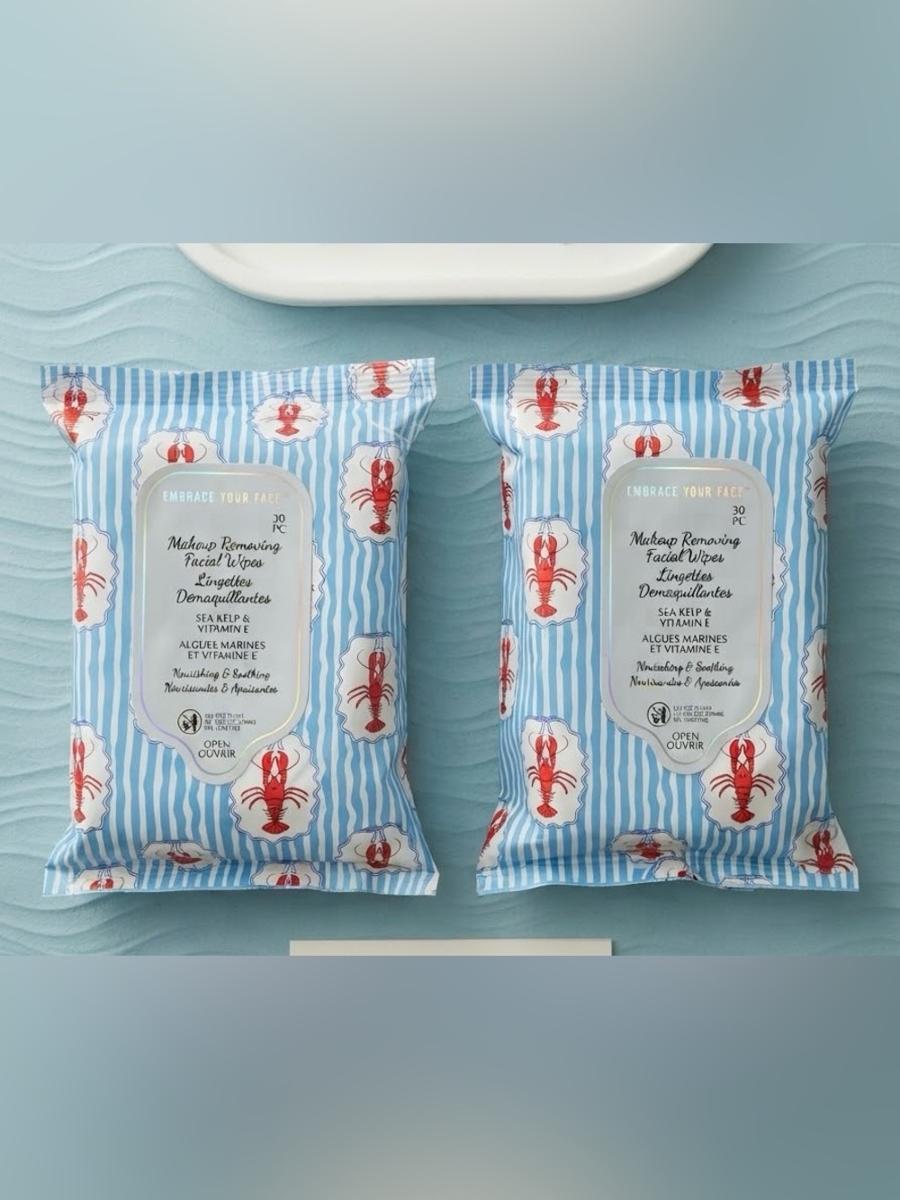 Embrace Your Face Makeup Removing Facial Wipes – Sea Kelp & Vitamin E (30 Count,